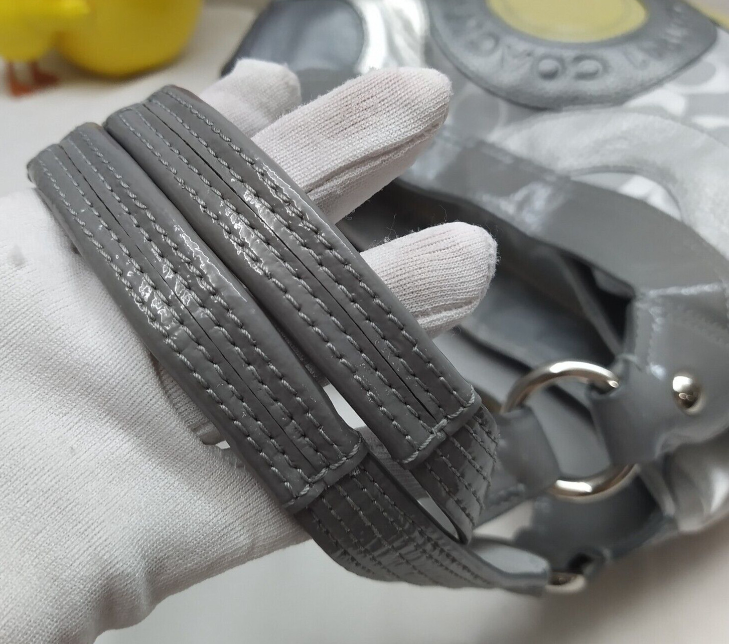 Coach Multicolor Round Patchwork Canvas Leather 3… - image 4