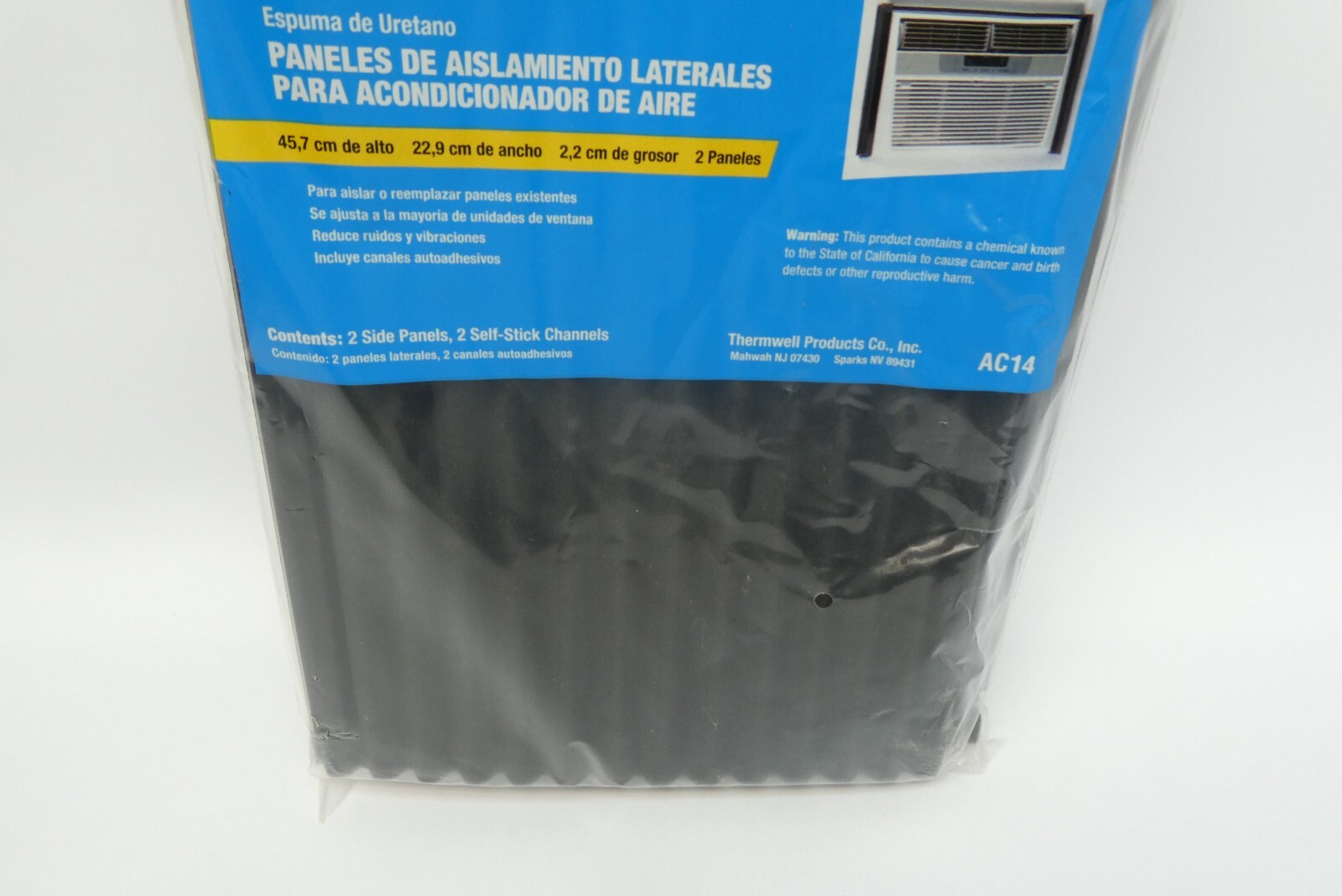 Frost King AC14 Air Conditioner Side Insulation Panels 18” x 9” x 7/8” Black