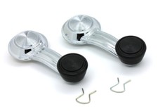 New Chrome Window Crank Handle Pair For Listed Classic Chevrolet Models