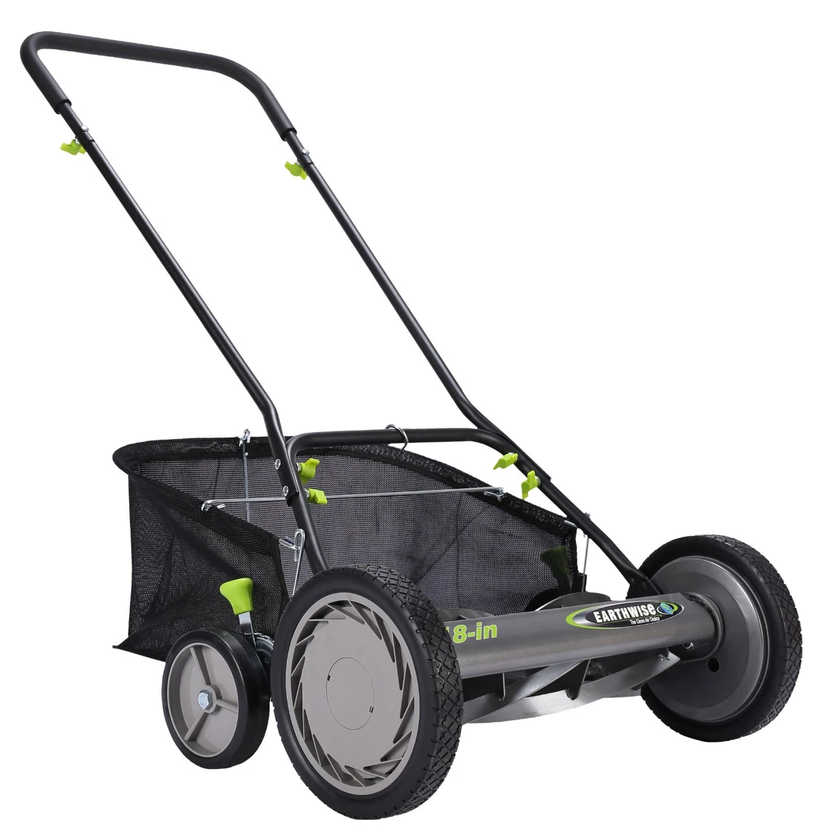 Earthwise 18 Reel Mower w/Trailing Wheels & Grass Catcher