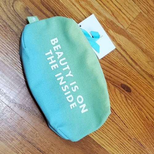 3x Origins Kulturbeutel Make-up Kosmetik türkis blau grün große Tasche Canvas Beutel Set - Bild 7 von 9