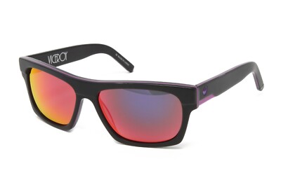 New! Dragon Men's Sunglasses Viceroy2 805 Matte Black w/Red Orange Lens Sz 61mm