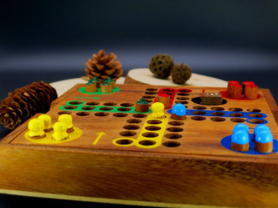 Tactile Wood Board Game: Ludo for both blind and sighted players (S) - Image 2 of 2