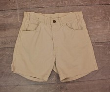 Men's VTG 1960s Big E Levi's Beige / Khaki Shorts Sz 30x5 60s