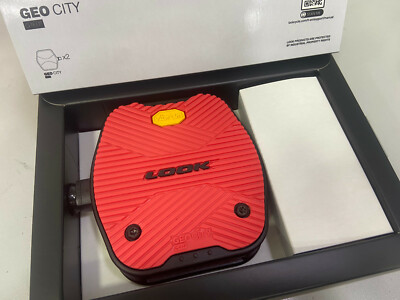 Pédales Plates Look Geo City – Rouge, Chromoly, 530g, Pour Vélo Urbain