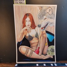 SMPC . 1379. original 11x17 drawn 1/1 art sketch by jose marcio of red sonja | eBay US (Buy It Now)
