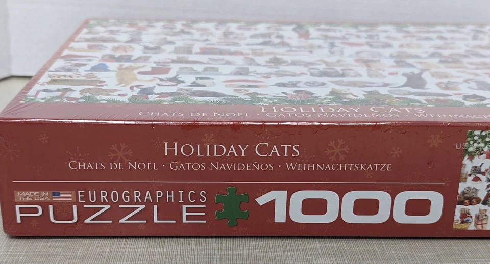NEW Eurographics Jigsaw Puzzle 1000 Pieces “Holiday Cats” Christmas Kitties - Image 2 of 4