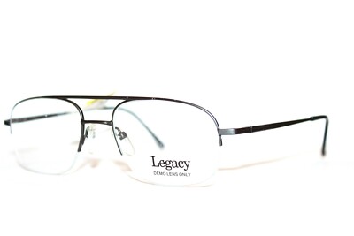 NEW LEGACY MR2003 GM GUNMETAL SEMI-RIMLESS EYEGLASSES RX 55-20-145 MM MR 2003