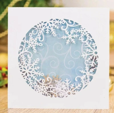 Snowflake Circle Metal Cutting Dies Stencil Scrapbooking Embossing Album Craft