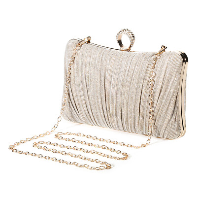 Damen Abendtasche Clutch Tasche Handtasche Hochzeit Brauttasche Schultertasche