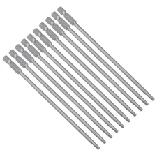 10pcs T15 Magnetic Torx Screwdriver Bits 1/4" Hex Shank S2 Security Tamper Proof