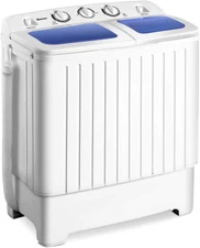 Giantex 20lb Portable Mini Twin Tub Washer Spinner Compact Laundry Machine Blue