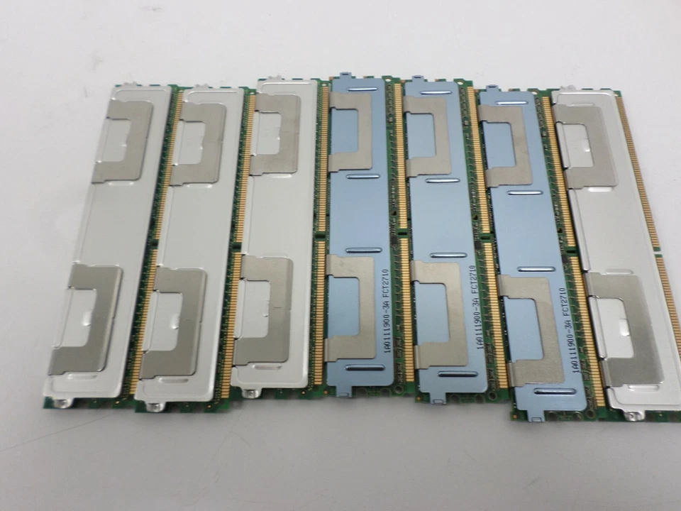 Lot of 7 Micron 1GB PC2-5300 667MHz DDR2 CL5 Memory MT18HTF12872FDY-667D5D3 - Image 4 of 4