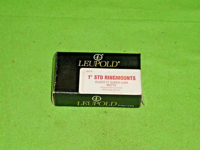 VINTAGE LEUPOLD/RUGER 77 46533 SUPER HIGH MATT BLACK 1'' STD SCOPE RING SET