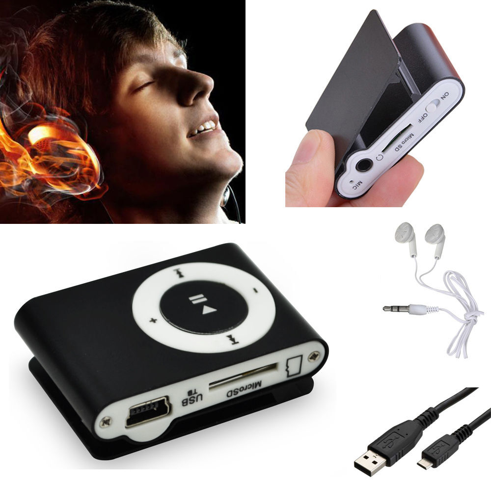 Portable Digital MP3 Player Micro SD TF USB Clip On MP3 Music Media