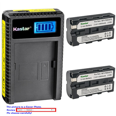 Kastar Battery LCD USB Charger for Atomos NP-F550 & Atomos Shogun Inferno