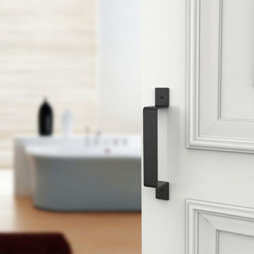 Heavy Barn Door Pull Handle Duty Black Iron Hot Bed Sliding Garage Gate Shed - Picture 5 of 12