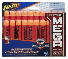 NERF N-Strike Mega Darts 20 Pieces Refill Red Orange Hasbro New/Sealed Free S H