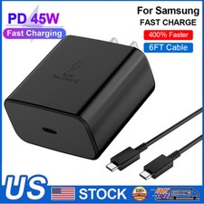 PD Power Fast Charger Wall Adapter Phone Data Cable For Samsung Galaxy S23 S22 