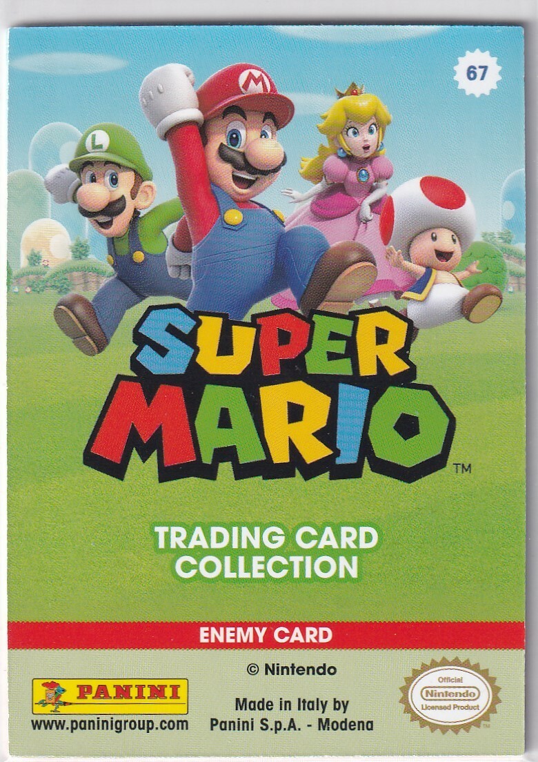 Panini Super Mario Trading Cards Karte Nr. 67 Enemy Card Spike | eBay