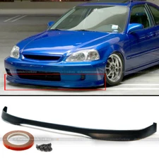 Fits 99-00 Honda Civic 2DR 3DR 4DR JDM Polyurethane T-R Style Front Bumper Lip