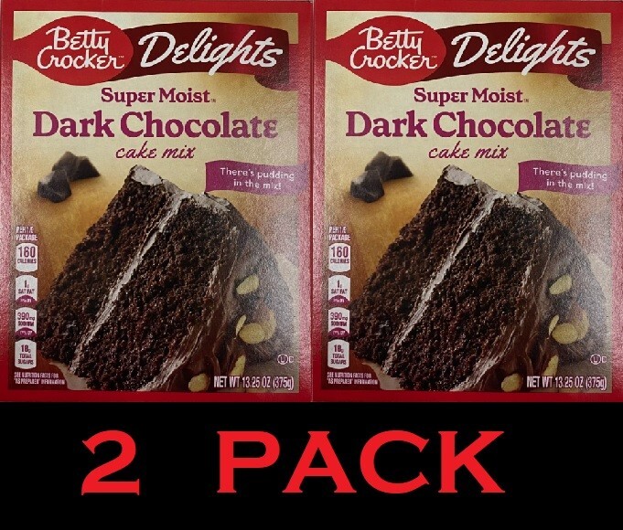Betty Crocker Delights SUPER MOIST Dark Chocolate Cake Mix oz Box  PACK