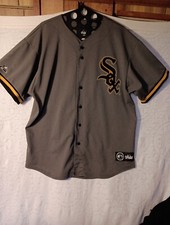 Chicago White Sox Alternate Gray Yellow SEWN MLB Jersey Mens XL MAJESTIC CLEAN