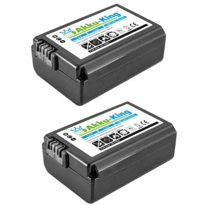 2x Akku Sony NP-FW50 -1080mAh - für Sony Alpha 33 35 37 55 ILCE-QX1L ILCE-QX1