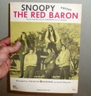 VINTAGE SNOOPY VS GERMAN WORLD WAR 1 RED BARON SHEET MUSIC AVIATOR MILITARY