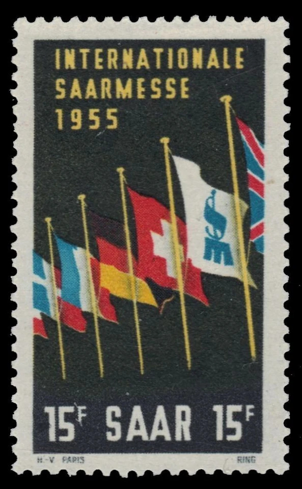 SAAR 255 (Mi359) - Saarbrucken International Spring Fair "Flags" (pf9005) - Image 1 of 1