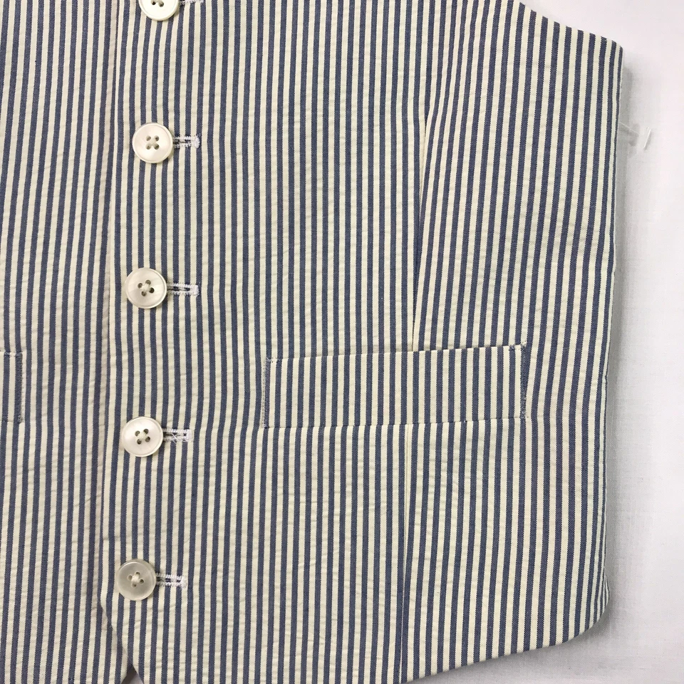 (NEW) Ralph Lauren Two-Piece Suit Seersucker Vest Pants Set Boys Size 10 / 25"W - Image 4 of 4