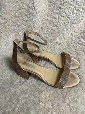 Blue By Betsey Johnson Synthetic Gold Glitter Ankle Strap Sandals SZ11