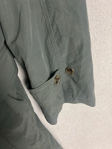 Stanley Blacker Vintage Green Trench Coat Size XXL Men's Black Wool Linen image 5