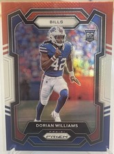 Dorian Williams 2023 Prizm Red White Blue Rookie Card #309 - Bills. rookie card picture