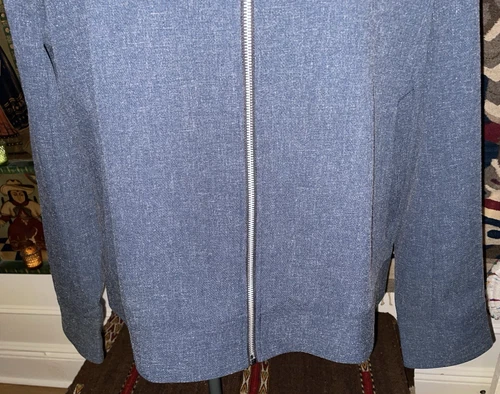 NEW Rag & Bone Phillips Navy Speckled Zip Up Jacket Sz 2XL NWT $598 image 5
