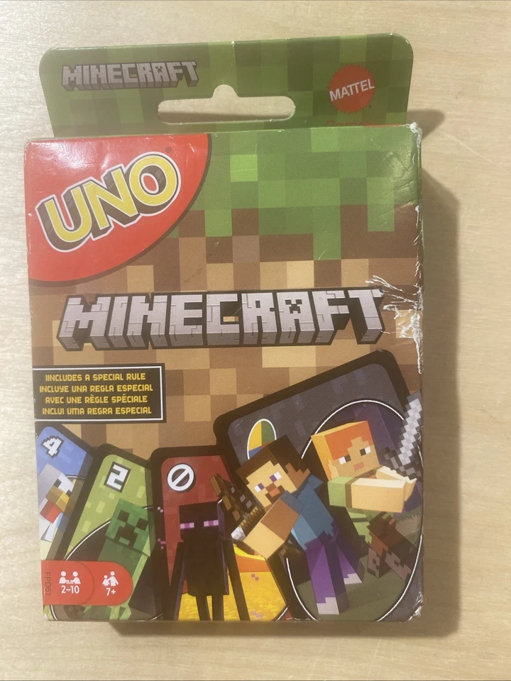 UNO Minecraft Card Game Family Fun, Box Is Damaged (LW) - Image 2 of 4