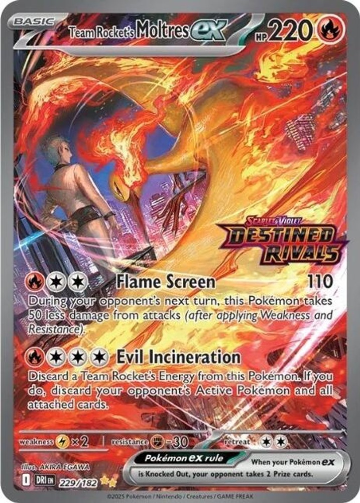 Team Rocket's Moltres ex (Destined Rivals Stamp) Holofoil [MCAP - 229/182]