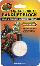 Zoo Med Aquatic Turtle Banquet Block Food and Calcium Supplement Treat - 4 Pack