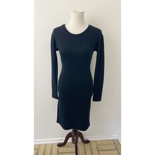 Vintage Dolce & Gabbana {size 44} Wool Long Sleeve Dress Black