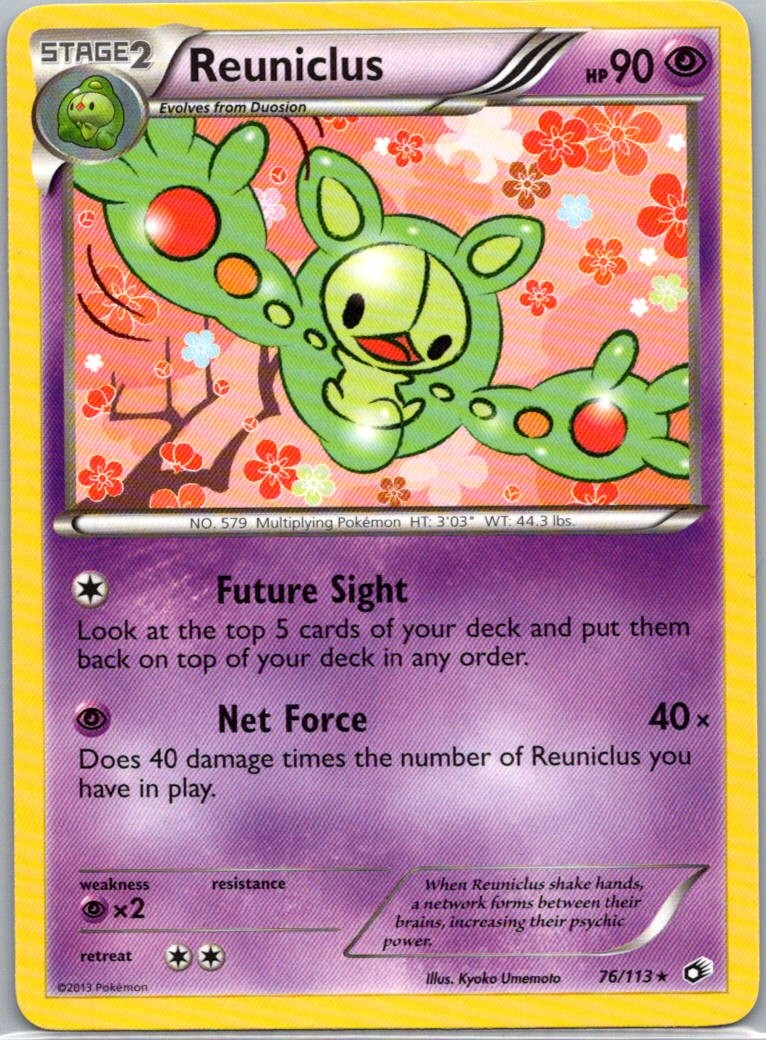 Pokemon TCG Reuniclus 76/113 Legendary Treasures LP