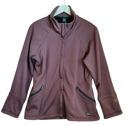 Kerrits Jacket Womens Lrg Softshell Riding Style Plum Orchid Black Fleece Lined