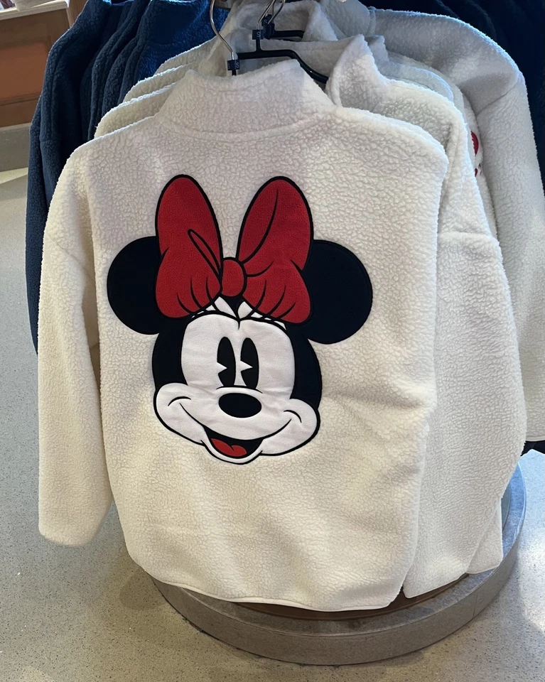 BNWT Disneyland Paris Exclusive Minnie Half-Zipped Fleece Sweatshirt - Large - Image 2 of 3