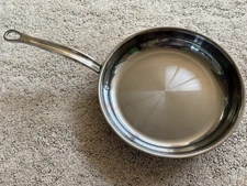 HESTAN NANOBOND TITANIUM STAINLESS-STEEL 11" FRY PAN NEW DISPLAY PIECE FLAWLESS