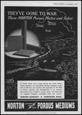 1942 Norton Co. Worcester Massachusetts Porous Plates And Tubes Vintage Print Ad