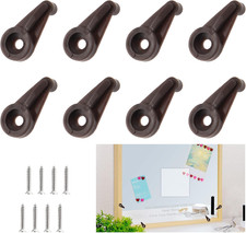 20 Pack Glass Window Clips Brown Retainer Clips, Glass Door Holder Cabinet Pa...
