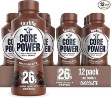Core Power Protein Shake, Chocolate, 26g Bottle, 14oz, 12 Pack