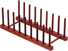 Rosewood Wooden Dish Drying Rack Home  Kitchen Organizer Cups Bowls Pots Lids