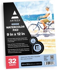 Watercolor Paper 32 Sheets 9 x 12 inch 140lb/300gsm Cold Press Acid Free