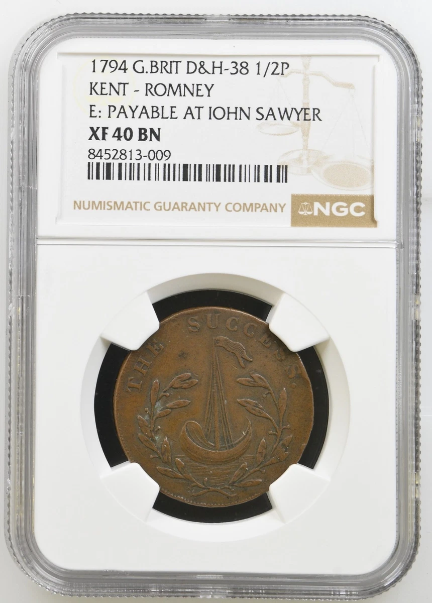T*a様 1794年英国ケント州ランバーハースト ハーフペニー・トークン﻿銅貨 1794 Year UK Half Pennies for sale | eBay