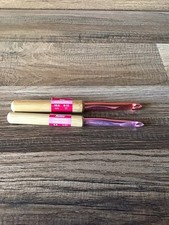 Lot Of 2 Susan Bates Aluminum Bamboo Crochet Hooks Sizes 8.0mm / 10.0mm New A-4
